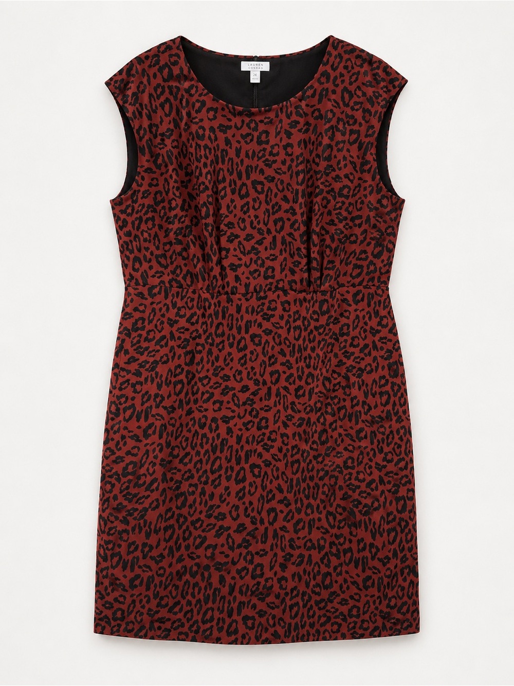 Nine West Red Leopard Print Sheath Dress